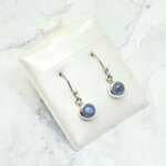 Labradorite 925 Silver Drop Earrings ~14mm