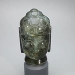 Labradorite Carved Thai Buddha Head ~72mm