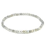 Labradorite Faceted 3mm Mini Bead Bracelet