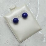 Lapis Lazuli 925 Silver Stud Earrings ~8mm