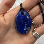 Lapis Lazuli Pendant & Wax Cotton Cord ~41 x 31mm