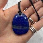 Lapis Lazuli Pendant & Wax Cotton Cord ~42 x 33mm