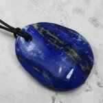 Lapis Lazuli Pendant & Wax Cotton Cord ~44x35mm
