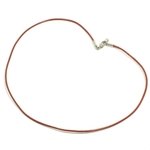 Leather Cord Necklace - 16inch (Brown)