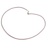 Leather Cord Necklace - 16inch (Dusky Pink)