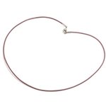 Leather Cord Necklace - 16inch (Dusky Pink)