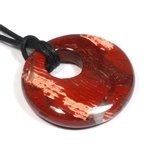 Libra Birthstone Necklace - Red Jasper Donut