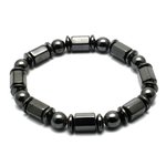 Magnetic Hematite Crystal Bracelet - Hexagon, Discs & Spheres