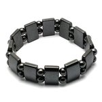 Magnetic Hematite Crystal Bracelet - Rectangles & Spheres