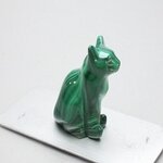 Malachite Crystal Cat  ~45x24mm