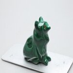 Malachite Crystal Cat  ~51x29mm