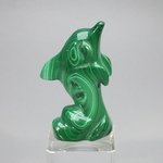 Malachite Crystal Dolphin ~52x31mm