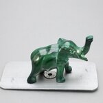 Malachite Crystal Elephant ~45x35mm