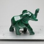 Malachite Crystal Elephant ~45x38mm