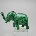 Malachite Crystal Elephant ~60x37mm