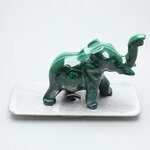 Malachite Crystal Elephant ~62x45mm