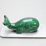 Malachite Crystal Whale ~21x55mm