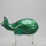 Malachite Crystal Whale ~55x22mm