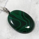 Malachite Gemstone Pendant ~30mm