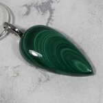 Malachite Gemstone Pendant ~34mm