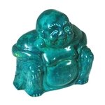 Malachite Howlite Carved Sitting Buddha Statue