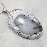 Merlinite Oval 925 Silver Pendant ~54mm