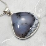 Merlinite Teardrop 925 Silver Pendant ~29mm
