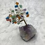 Mixed Gemstone Gemtree on Amethyst Cluster ~115mm