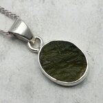 Moldavite 925 Sterling Silver Pendant  ~15mm