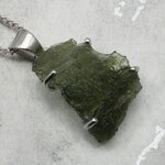 Moldavite 925 Sterling Silver Pendant  ~20mm