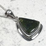 Moldavite & Silver Pendant  ~18mm