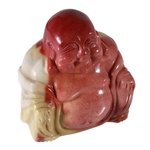 Mookaite Sitting Buddha Statue (Red)