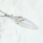 Moonstone 925 Silver Pendant ~32mm