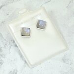 Moonstone 925 Silver Stud Earrings ~8mm