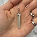 Moonstone & Silver Double Terminated Point Pendant ~37mm