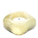 Moonstone Calcite Shallow Tealight Candle Holder ~90mm