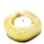 Moonstone Calcite Shallow Tealight Candle Holder ~80mm