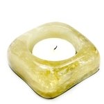 Moonstone Calcite Shallow Tealight Candle Holder ~82mm