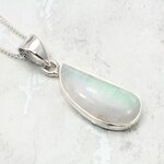 Moonstone Abstract Teardrop 925 Silver Pendant ~24mm