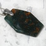 Moss Agate 925 Silver Pendant ~32mm