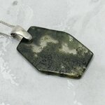 Moss Agate 925 Silver Round Pendant ~32mm