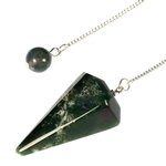 Moss Agate Crystal Pendulum