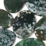 Moss Agate Palm Stone ~70x50mm