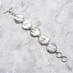 Mother of Pearl & Silver Bracelet ~185mm