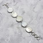 Mother of Pearl & Silver Bracelet ~203mm