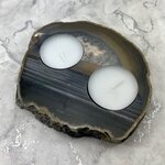 Natural Agate Tealight Candle Holder ~131x109mm