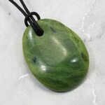 Nephrite Jade Pendant & Wax Cotton Cord ~41mm