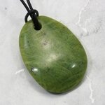 Nephrite Jade Pendant & Wax Cotton Cord ~44mm