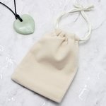 New Jade Heart Necklace & Gift Pouch