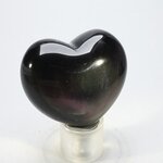 Obsidian Rainbow Sheen Crystal Heart ~45mm